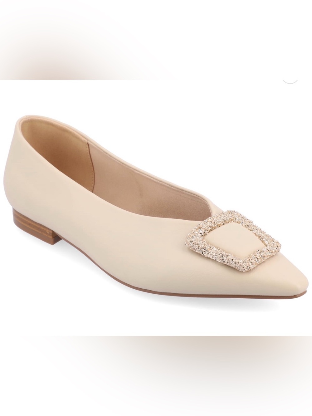 NWT Journee Womens Elowen Slip On Slim
Squared Off Pointed Toe Flats
